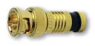 Platinum Tools - 18025 - BNC-Type Gold SealSmart Coaxial Compression Connectors RG 6 Black (Bulk Package 25pc/Bag)