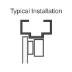 SECO-LARM - E-941S-600B/ZQ - Black "Z" Bracket for mounting E-941SB-600, E-941SB-600PQ, E-941DB-600PQ. For left or right in-swinging doors. Includes "L" and "Z" brackets.