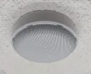 Hanwha - HNW-SS-800 - Line level ceiling mounted microphone. Omni-Directional pickup with 12’ radius/24’ diameter. 12Vdc power required @20mA. 30Hz-15kHz. 2.2kΩ Output Impedance, 60dB SNR, 3 1/8”D x 1’H