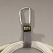 Rip-Tie - J-S9-C - One Inch Wide CableCarrier with Silver Carabiner, 1″ x 9″