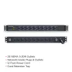 Cyber Power - PDU30BT10F10R - 30A (Derated to 24A), 120 V, 50Hz/60Hz, NEMA L5-30P plug, 20 NEMA 5-20R, 1U Rackmount, 12 ft cord