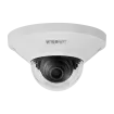Hanwha - QND-6011 - Wisenet Q mini network indoor dome camera, 2MP @ 30fps, 2.8mm fixed focal lens (113°), triple codec H.265/H.264/MJPEG with Wisestream II, 120dB WDR, defocus detection, hallway View, built-in SD card slot (1x128GB), people counting