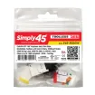 Simply 45 - S45-3600W - Cat6/6A UTP 180° White Keystone Jack