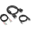 TRENDNET - TK-CD10 - 10 ft. DVI-I, USB,and Audio KVM Cable Kit