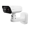 Hanwha - TNM-C4950TD - Wisenet T network Bi-spectrum AI Thermal Camera (uncooled), Dual sensor camera with VGA thermal and 4K visible video output, built-in 13.5mm fixed lens (FoV: 31.9° thermal) & 10.9~29mm motorized varifocal lens (FoV: 42°~15° vis