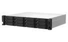QNAP - TS-1264U-RP-8G-US - QNAP 2U 12-bay NAS/iSCSI IP-SAN, Intel Celeron 4C/4T (up to 2.7GHz), 8GB RAM On-Board, 2.5GbE LAN, 4K HDMI v1.4b, PCIe Expansion Slot, Redundant PSU