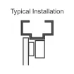 SECO-LARM - E-941S-600B/LQ - Black L-Bracket for 600-lb Series Electromagnetic Locks
