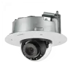 Hanwha - XND-9082RF - Wisenet 7 X-plus series network IR flush mount camera (plenum), 4K (8MP Max) @ 30fps, motorized vari-focal lens 3x (2.8~8.4mm), triple codec H.265/H.264/MJPEG with WiseStreamII technology, Extreme WDR, USB and CVBS port for easy