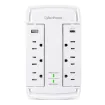 CyberPower - CSP6WSUC - Wall-Tap Surge Protector with USB 