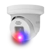 AVYCON - AVC-NAE41F28 - 4MP H.265+ InfiniteColor, Turret Diversity Active Deterrence IP Camera, AI Lite, DWDR, 4MP@25FPS, Full Color (white light), Built-in Mic, Speaker (2-way), Siren, 2.8mm Fixed Lens, MicroSD, Onvif, DC12V / PoE, IP67, White