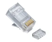 Platinum Tools - 106188J - RJ45 (8P8C), Cat6 2 pc. Round-Solid 3-Prong, w/Liner. 100/Jar.