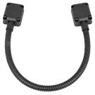 Seco-Larm - SD-969-S18/K - Armored Door Cord – Die-cast aluminum end caps, 16″ (40cm), Black