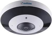 GeoVision - 84-GFER690-256G - Cloud AI 6MP H.265 Super Low Lux WDR Pro IR Fisheye Rugged IP Camera, 1.65mm, 256GB Micro SD