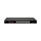 AVYCON - AVN-S24-2P24W400G-SP - 24 Port Network Unmanaged Switch with 24 PoE/PoE+ Gigabit Ports with 2 SFP Ports, Total PoE Budget of 370W, Built-in Individual Surge Protection, Rack mountable (included)