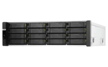 QNAP - ES1686dc-2142IT-96G-US - QNAP 16-Bay Active-Active Dual Controller ZFS NAS and iSCSI/ IP-SAN. 3U, SAS 12G (compatible with SAS 6G), 3 x Gigabit LAN, 4x10GbE(SFP+), 40GbE-ready