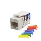 Simply 45 - S45-3690W-25 - Cat6 UTP 90° 10G Rated White Keystone 110 Style, Dust Cover, IDC Cap 1ea/bag 25/Pack