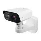 Hanwha - TNM-C4950TD - Wisenet T network Bi-spectrum AI Thermal Camera (uncooled), Dual sensor camera with VGA thermal and 4K visible video output, built-in 13.5mm fixed lens (FoV: 31.9° thermal) & 10.9~29mm motorized varifocal lens (FoV: 42°~15° vis