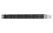 QNAP - TS-h1090FU-7232P-64G-US - QNAP 10-Bay 1U all flash NAS, U.2/U.3 NVMe Gen 4 x 4 and SATA 6Gbps bays, AMD EPYC 7232P 8C/16T Processor, 64GB RDIMM DDR4 ECC RAM, 25GbE, 2.5 GbE, PCIe Gen4 slots, Redundant PSU, Without Rail Kil (RAIL-B02)