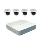 ACTI - ZNR-120P-K4 - 4-Channel 1-Bay 4-port PoE Mini Standalone NVR and 4 pcs Z94 2MP Outdoor Mini Dome