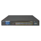 Planet - GS-5220-24UP4XVR - L2+ 24-Port 10/100/1000T Ultra PoE + 4-Port 10G SFP+ Managed Switch with LCD touch screen
