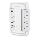 CyberPower - CSP6WSUC - Wall-Tap Surge Protector with USB 