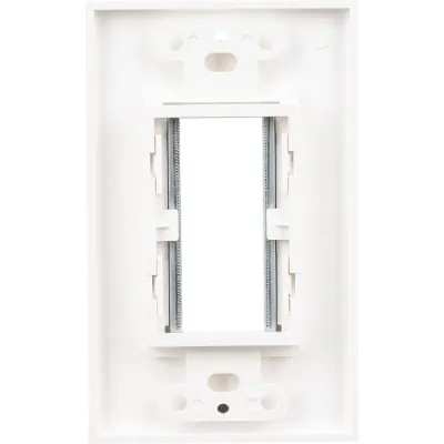 Platinum Tools - VZ7025 - Single Gang Decora Style Brush Plate, White