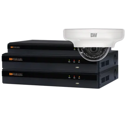 Digital Watchdog - DW-VP9V7BUN24 - BUNDLE AND SAVE 20% - (4) 2.1MP Fixed Focal Vandal Dome cameras with 2TB HDD NVR  Consist of 1 - DW-VG492T4P & 4 - DWC-MV72Di28T