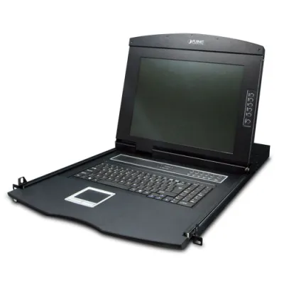 Planet - KVM-210-16M - 17" 16-Port Combo VGA LCD KVM Switch: 1280x1024 video quality, Up to 256 computers, On Screen Display (OSD)