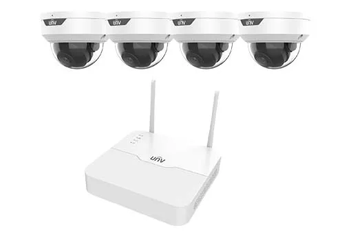 UNV - KIT/NVR301-04LS3-W/4*IPC322LB-AF28WK-G - 1+4 WiFi Dome Kit, 2.8mm