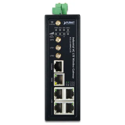 Planet - ICG-2510WG-LTE-EU - Industrial 4G LTE Cellular Wireless Gateway with 5-Port 10/100/1000T(GPS, LTE Band B1/B3/B5/B7/B8/B20)