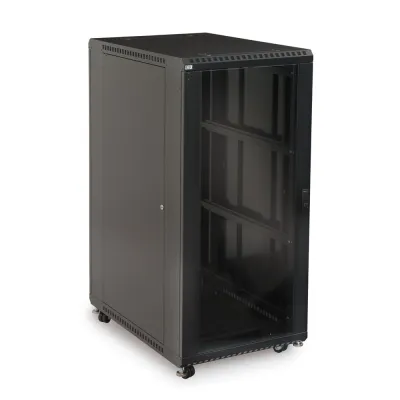 Kendall Howard - 3100-3-001-27 - 27U LINIER® Server Cabinet - Glass/Vented Doors - 36" Depth
