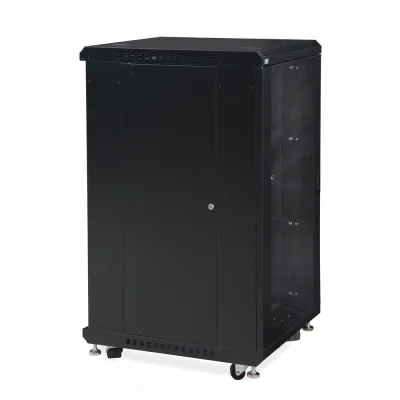 Kendall Howard - 3103-3-024-22 - 22U LINIER® Server Cabinet - Glass/Glass Doors - 24" Depth