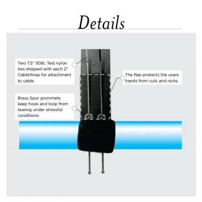 Rip-Tie - EW-30-WO - Two Inch Wide Original CableWrap with Webbing with Write-On Pull Tab 2" x 30