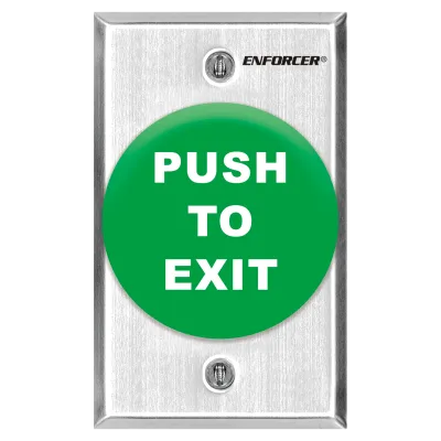 Seco-Larm - SD-7283-GSP - Request-to-Exit Plate with Pneumatic Timer – Large Green Mushroom