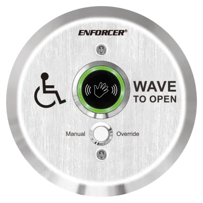 Seco-Larm - SD-9563-KSVQ - 6″ Round IR Wave-to-Open Sensor with Manual Override