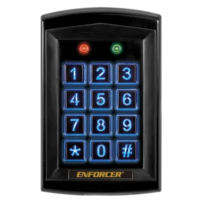 Seco-Larm - SK-1323-BPQ - Sealed Black Housing Weatherproof Stand-Alone Keypad with Proximity Card Reader
