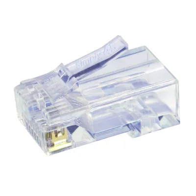 Simply 45 - S45-1501 - Pass Through Blue Tint, Cat5e UTP, 50pc Clamshell 