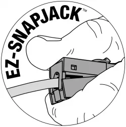 Platinum Tools - 706BL-1 - EZ-SnapJack Cat6, Blue (Bulk,1ea)  Pkg10pc/Bag