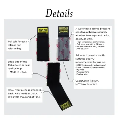 Rip-Tie - A-04 - 5/8 Inch Wide CableCatch, 4"