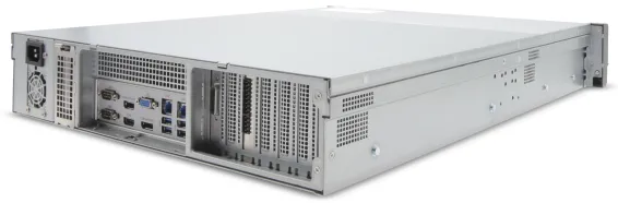EXACQ - 1608-24T-2AL - Hybrid 2U Rackmount A-Series exacqVision NVR with 8 IP Professional licenses (64 max) and 16 analog channels, 24TB Internal JBOD storage. Linux Ubuntu 22.04 LTS OS on SSD, 8GB RAM, Dual 2.5GbE on-board, 4 x USB, 1 x HDMI, 2 x D