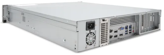 EXACQ - IP08-36T-2AL-E - IP 2U Rackmount A-Series exacqVision NVR with 8 IP Enterprise licenses (64 max), 36TB Internal JBOD storage. Linux Ubuntu 22.04 LTS OS on SSD, 8GB RAM, Dual 2.5GbE on-board, 4 x USB, 1 x HDMI, 2 x DP, 1 x VGA. Includes rackmo