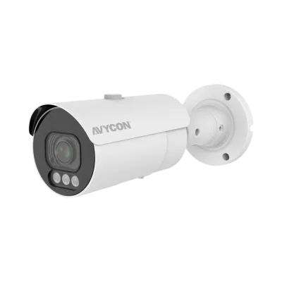 AVYCON - AVC-NCB81M - 8MP (3840x2160), H.265+ Bullet IP Full Color Camera, True WDR, AI, InfiniteColor™, 8MP@30FPS, Triple Stream, 2.7-13.5mm Motorized A/F Lens, MicroSD, Onvif, DC12V / PoE, IP67, White