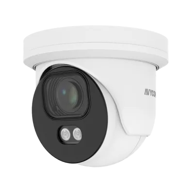 AVYCON - AVC-NCE51M - 5MP (2592x1944), H.265+ Turret IP Full Color Camera, True WDR, AI, InfiniteColor™, 5MP@30FPS, Triple Stream, 2.7-13.5mm Motorized A/F Lens, MicroSD, Onvif, DC12V / PoE, IP67, White