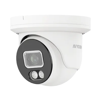 AVYCON - AVC-NCE81F28 - 8MP (3840x2160), H.265+ Turret IP Full Color Camera, True WDR, AI, InfiniteColor™, 8MP@30FPS, Triple Stream, 2.8mm Lens, MicroSD, Onvif, DC12V / PoE, IP67, White