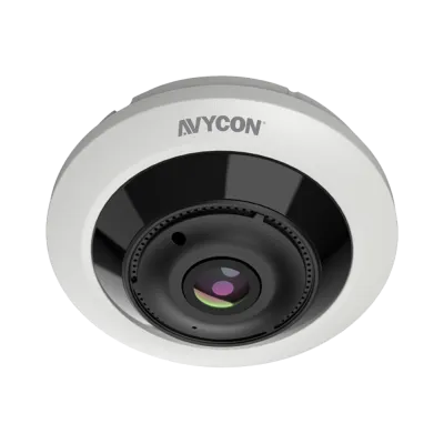 AVYCON - AVC-NF121F - 12MP Diversity, H.265+ 4K Indoor Fisheye IP Camera, InfiniteStar™, True WDR, 8MP@30FPS, Triple Stream, 80ft Smart IR's, Audio In/Out, Alarm In/Out, MicroSD, Onvif, DC12V / PoE, White