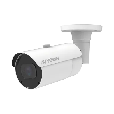 AVYCON - AVC-NLB51M - 5MP (2592x1944), H.265+ Bullet IP Camera, Lite Series, DWDR, 5MP@20FPS / 4MP/30FPS, Triple Stream, 2.7-13.5mm Motorized A/F Lens, 147ft Smart IR's, MicroSD, Onvif, DC12V / PoE, IP67, White