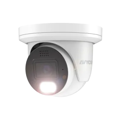 AVYCON - AVC-NUE41F28 - 4MP H.265+ InfiniteColor, Turret AI Diversity Active Deterrence IP Camera, F1.0, True WDR, Ultra Low Light, 4MP@30FPS, Full Color (white light), Built-in Mic, Speaker (2-way), Siren, 2.8mm Fixed Lens, MicroSD, Onvif, DC12V / P