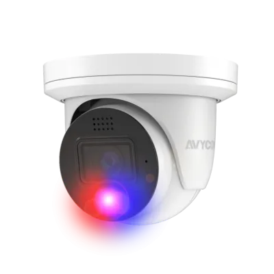 AVYCON - AVC-NUE81F28 - 8MP (4K), H.265+ InfiniteColor, Turret AI Diversity Active Deterrence IP Camera, F1.0, True WDR, Ultra Low Light, 8MP@30FPS, Full Color (white light), Built-in Mic, Speaker (2-way), Siren, 2.8mm Fixed Lens, MicroSD, Onvif, DC1