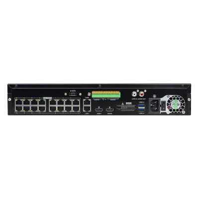 AVYCON - AVR-NSV32P16-24T - (NDAA) H.265+ 32CH 4K NVR with 16ch Built-in PoE, DUAL NIC, max. 320Mbps, 8MP@30FPS, ONVIF, 8 Alarm In / 1 Alarm Out, 1 HDMI 4K Output, 4 SATA, 24TB HDD installed