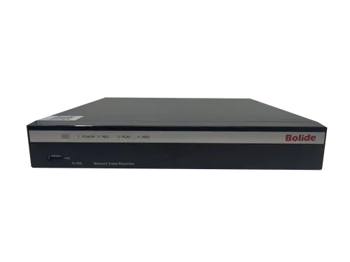 BOLIDE - BK-NVR8 - 8-Channel 4K H.265 NVR with 8-Port Built-in POE, Supports Up to 4K Cameras, 76Mbps Throughput, 4K Output, HDMI, VGA, 1 Hard Drive Bay Up to 12TB, NDAA Compliant, iPac AI Enabled